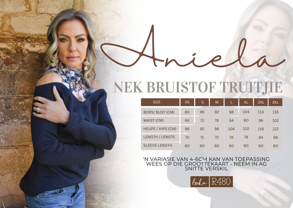 Aniela Nek Two tone Breistof truitjie