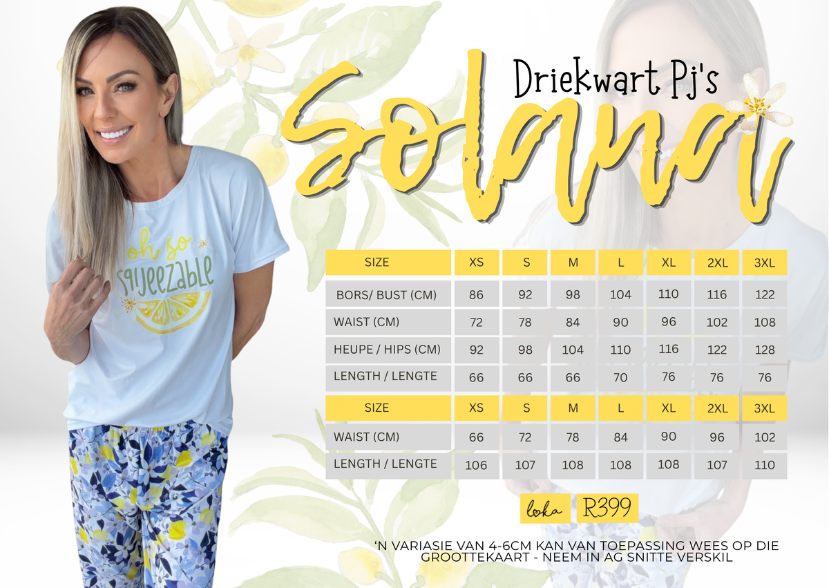 Solana PJ's 3/4(Pre order)